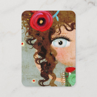 Carte De Visite Lady Beautiful Eye Hair Grunge Business Card