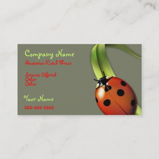 Carte de visite Lady Bug (Devant)