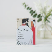 CARTE DE VISITE LADY IN THE MIRROR, ART DÉCO BEAUTY MODE (Debout devant)