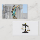 Carte De Visite Lady Justice de la Cour Suprême (Devant / Derrière)