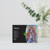 Carte De Visite LADY OF THE LAKE monogram gem rose violet redgreen (Debout devant)