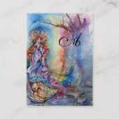 Carte De Visite LADY OF THE LAKE monogram gem rose violet rouge (Dos)