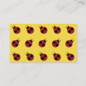 Carte De Visite Ladybug 60s rétro cool rouge jaune (Dos)