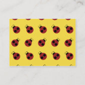 Carte De Visite Ladybug 60s rétro cool rouge jaune (Dos)