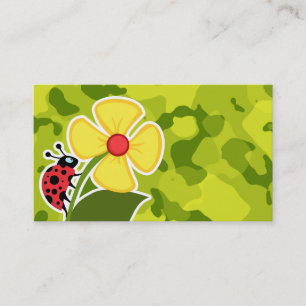 Carte De Visite Ladybug; Camo Vert Acide; Camouflage
