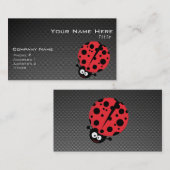 Carte De Visite Ladybug ; Faux Fibre de carbone (Devant / Derrière)
