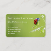 Carte De Visite Ladybug motivation citation positive pour la vie (Dos)