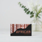 Carte De Visite L'Africain importe II - tissu kenyan de boue (Debout devant)