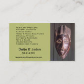 Carte De Visite L'Africain importe II - tissu kenyan de boue (Dos)