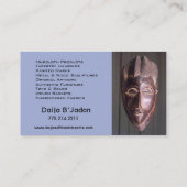 Carte De Visite L'Africain importe II - tissu kenyan de boue (Dos)