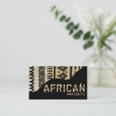Carte De Visite L'Africain importe II - tissu kenyan de boue (Debout devant)