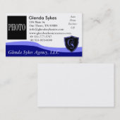 Carte De Visite L'agence 3,5" d'assurance x 2,0", 100 emballent, (Devant / Derrière)