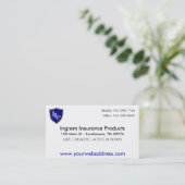 Carte De Visite L'agent d'assurance 3,5" x 2,0", 100 emballent, (Debout devant)