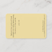 Carte De Visite L'agneau et la Croix sainte (Dos)