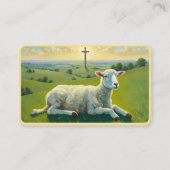 Carte De Visite L'agneau et la Croix sainte (Devant)