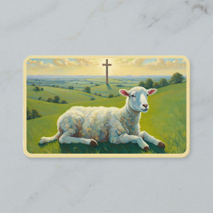 Carte De Visite L'agneau et la Croix sainte