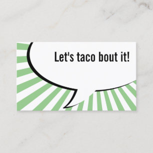 Carte De Visite laisse taco en parler