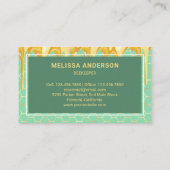 Carte De Visite Laisser miel Mint vert or Honeycomb Miel Bee (Dos)