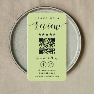 Carte De Visite Laissez-Nous Un Avis Instagram Facebook QR Code Gr