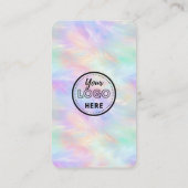 Carte De Visite Laissez-Nous Un Avis Qr Code Iridescente Opal Styl (Dos)