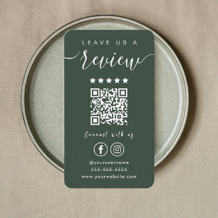 Carte De Visite Laissez-nous un commentaire Instagram Facebook For