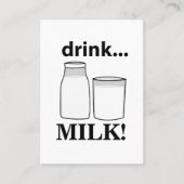 Carte De Visite Lait Boire Lait (Devant)