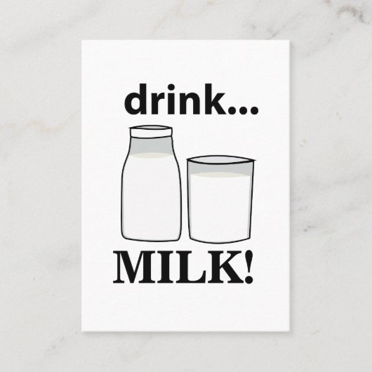 Carte De Visite Lait Boire Lait (Devant)