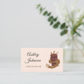 Carte De Visite Lait Chocolat Bar Chocolatier Confectioner Classé (Debout devant)