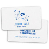 Carte De Visite Lait de ferme laitière