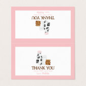 Carte De Visite Lait et biscuits Anniversaire fête préférée traite (Extérieur déplié)