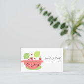 Carte De Visite Lait lisse Secouer Fruit Citron Mélange vert rose (Debout devant)