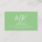 Carte De Visite Lait lisse Secouer Fruit Citron Mélange vert rose (Dos)