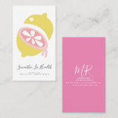 Carte De Visite Lait miel de fumée au citron secouer les fruits (Devant / Derrière)