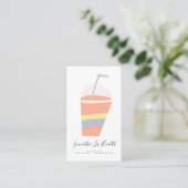 Carte De Visite Lait smoothie Secouer le socle de fruits Boire du  (Debout devant)