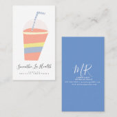 Carte De Visite Lait smoothie Secouer le socle de fruits Boire du  (Devant / Derrière)