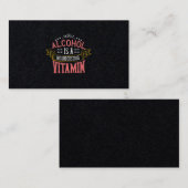 Carte De Visite L'Alcool Est Une Vitamine Incomprise (Devant / Derrière)
