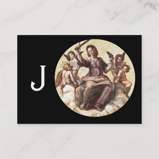 Carte De Visite L'Allégation de la JUSTICE Fresco par Raffaello Sa (Dos)