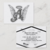 Carte De Visite L'alphabet d'ange ce dernier initial s'envole le (Devant / Derrière)