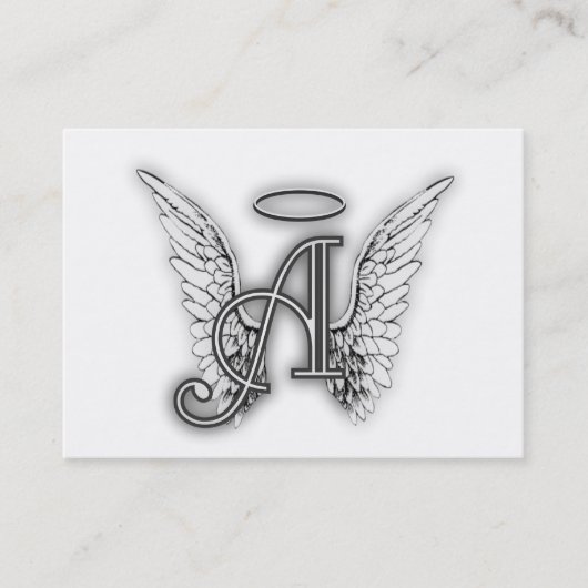 Carte De Visite L'alphabet d'ange ce dernier initial s'envole le (Devant)