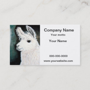 Carte De Visite Lama blanc