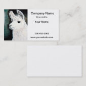 Carte De Visite Lama blanc (Devant / Derrière)