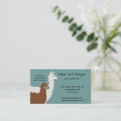 Carte De Visite Lama et fil d'alpaga bilatéral (Debout devant)