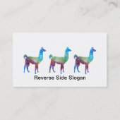 Carte De Visite Lamas d'arc-en-ciel (Dos)