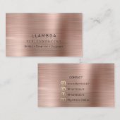 Carte De Visite Lambda Minimal médias sociaux Rose social (Devant / Derrière)