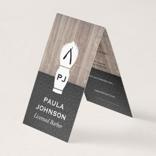 Carte De Visite Lame en cuir en bois de haute qualité