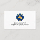 Carte De Visite Lames de fond bleu élégant (Dos)