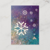 CARTE DE VISITE LAMES DE NEIGE EN ÉCLAIRAGE D'ARGENT (Dos)