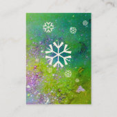 CARTE DE VISITE LAMES DE NEIGE EN ÉCLAIRAGE D'ARGENT (Dos)