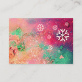 CARTE DE VISITE LAMES DE NEIGE EN ÉCLAIRAGE D'ARGENT (Dos)