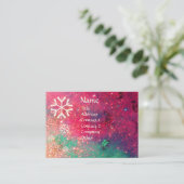 CARTE DE VISITE LAMES DE NEIGE EN ÉCLAIRAGE D'ARGENT (Debout devant)